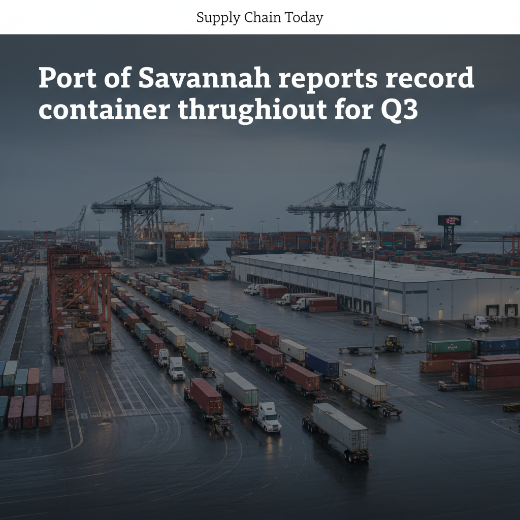Port of Savannah reports record container throughput for Q3